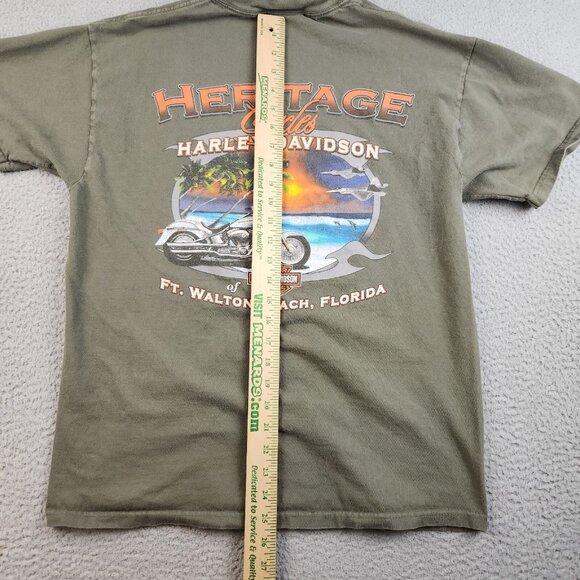 VTG Harley Davidson Shirt Mens Large Ft Walton Florida USA Made Heritage Cycles - Picture 9 of 9